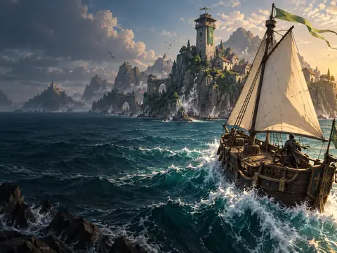 Sailing fantasy artwork